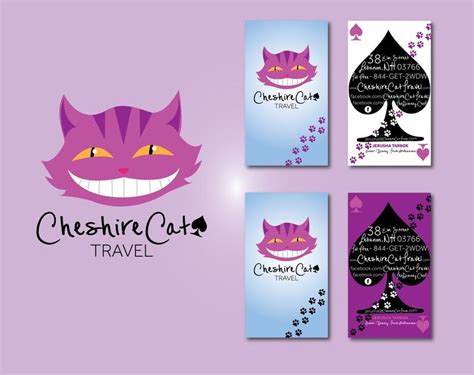 cheshire cat business card holder